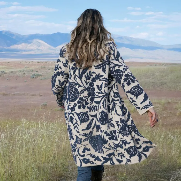 Women Grand Gardens Sweater Coat Gray Sundance Catalog Sweaters