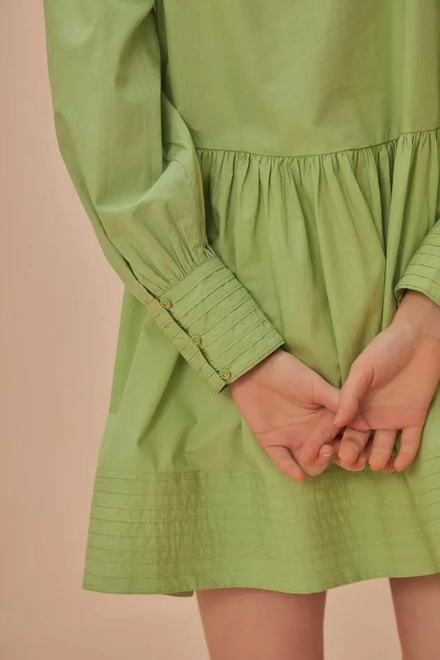 Women Green Open Yoke Mini Dress Green FARM Rio Mini Dresses