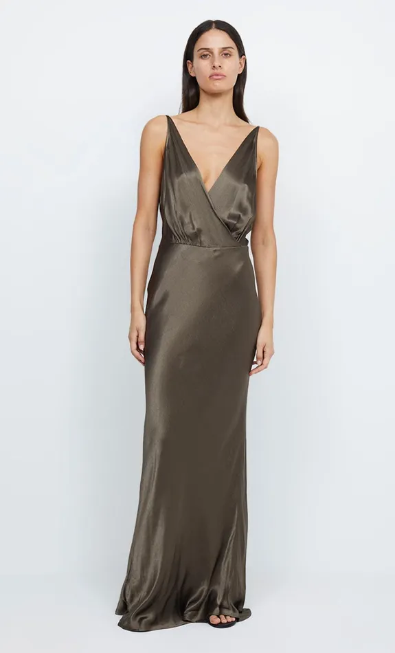 Women Guests Bec Bridge TI AMO V MAXI DRESS Midnight Olive