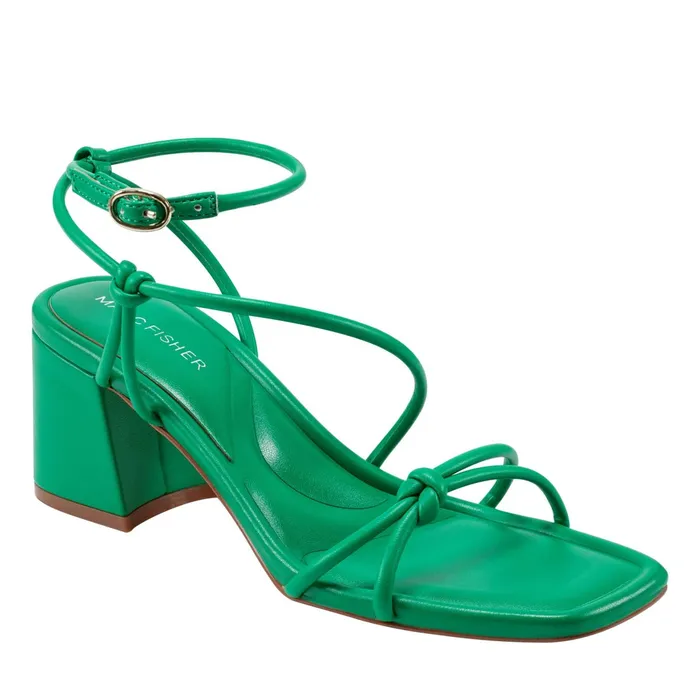Women Gurion Block Heel Sandal Dark Green Marc Fisher Sandals