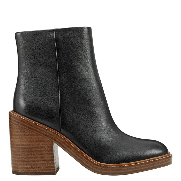 Women Haleena Round Toe Bootie Black Marc Fisher Booties