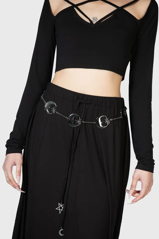 Women Harnesses and Belts Killstar Oblivion039s Muse Chain Belt