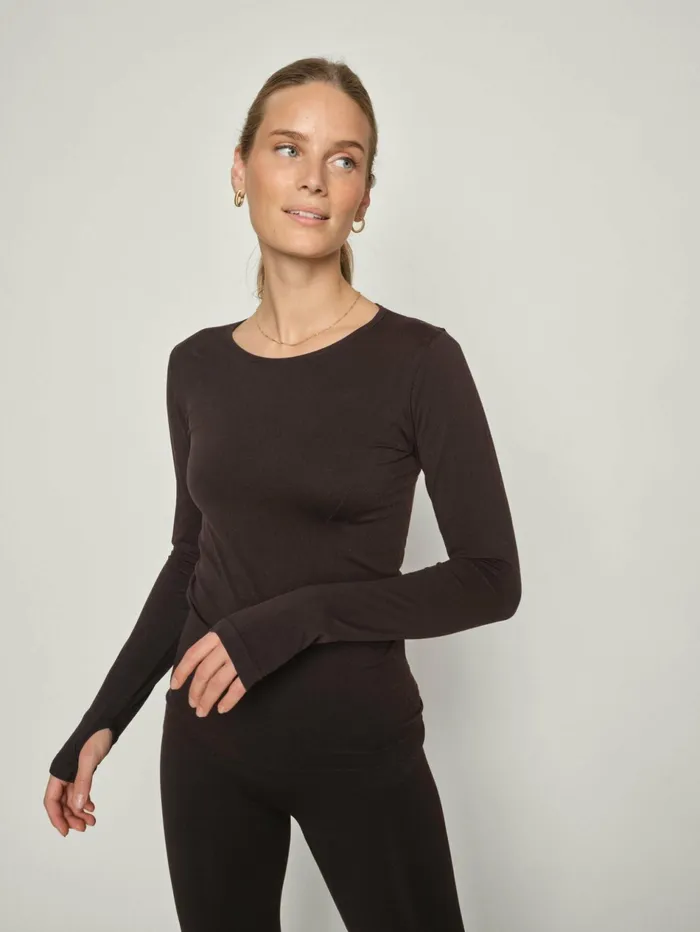 Women HEART Sport MOS MOSH MMVigdis Seamless LS Top Black