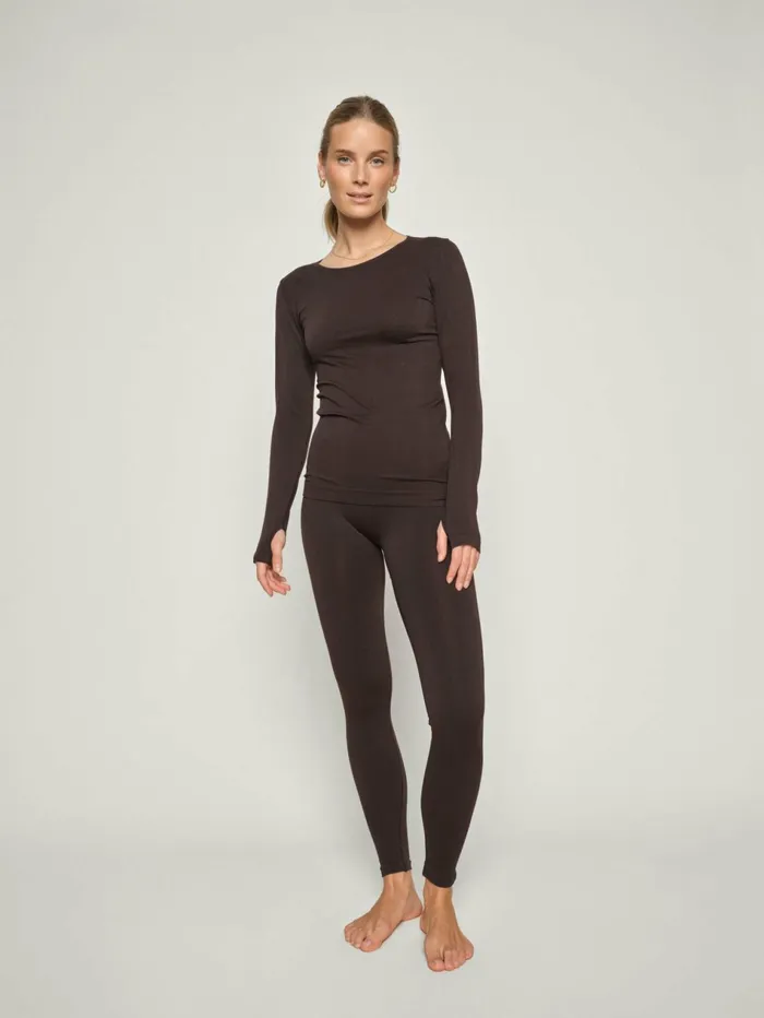 Women HEART Sport MOS MOSH MMVigdis Seamless LS Top Black