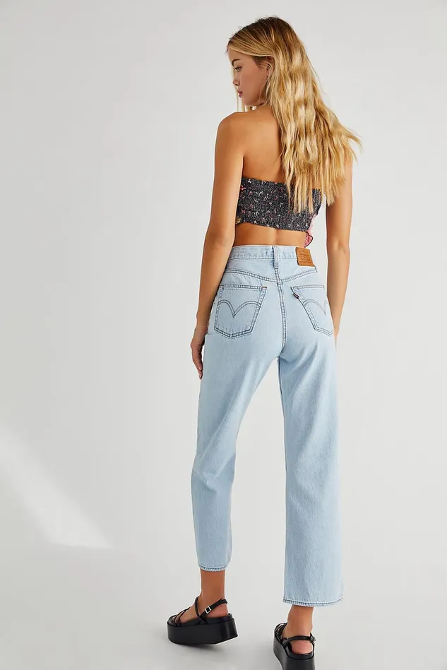 Women HighRise Jeans Free People Levi039s Ribcage Straight Ankle Jeans Bernal Love