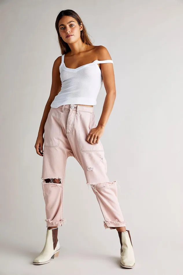 Women HighRise Jeans Free People OneTeaspoon Sinners Jeans Pink