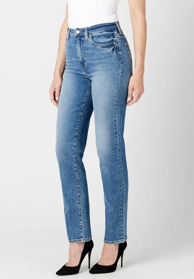 Women High Rise Straight Jayden Jeans Indigo Buffalo David Bitton Straight Leg