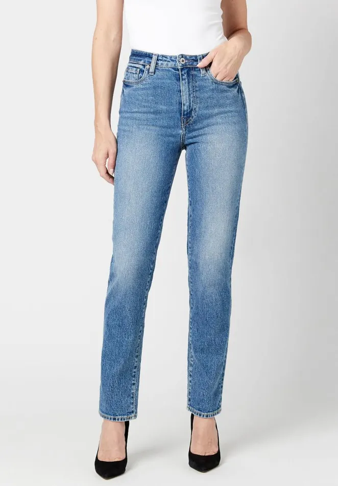 Women High Rise Straight Jayden Jeans Indigo Buffalo David Bitton Straight Leg