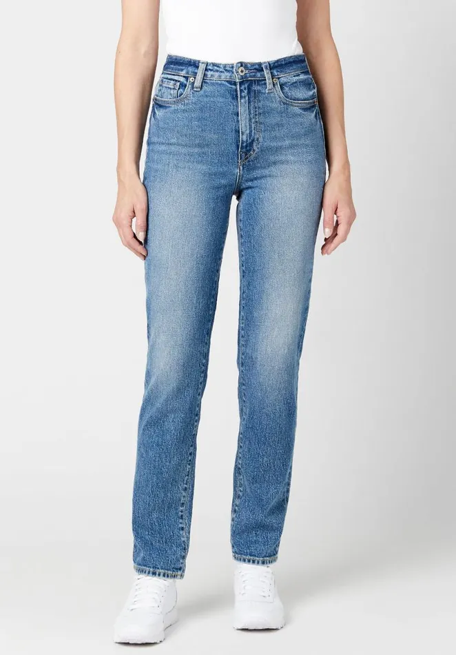 Women High Rise Straight Jayden Jeans Indigo Buffalo David Bitton Straight Leg
