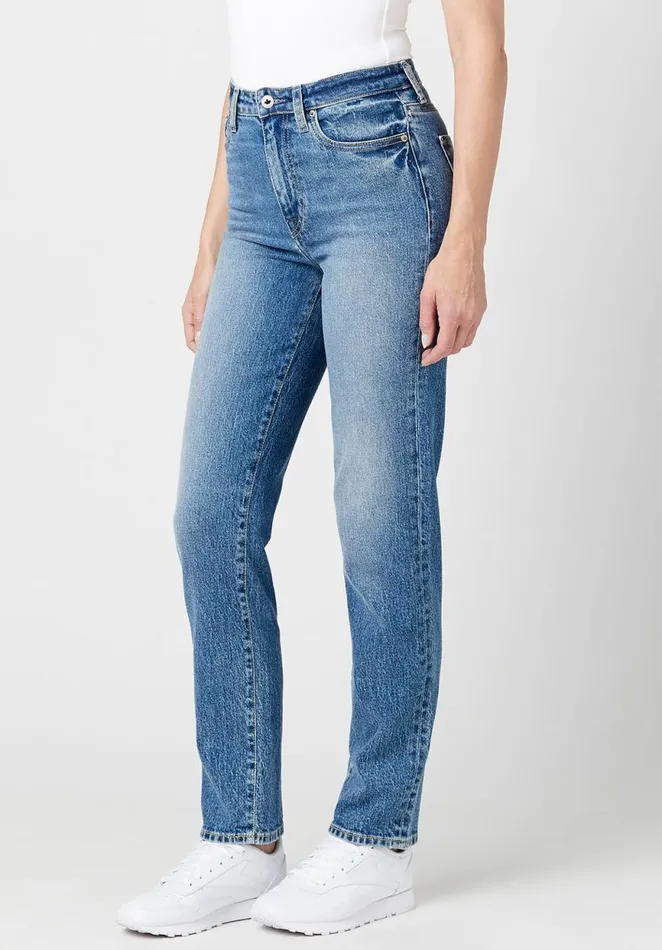 Women High Rise Straight Jayden Jeans Indigo Buffalo David Bitton Straight Leg