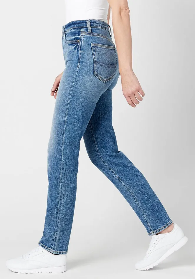 Women High Rise Straight Jayden Jeans Indigo Buffalo David Bitton Straight Leg