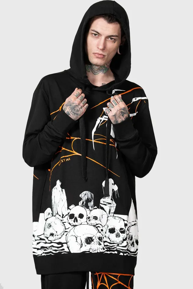 Women Hoodies Killstar Pumpkin Reaper Hoodie