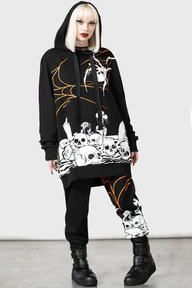 Women Hoodies Killstar Pumpkin Reaper Hoodie