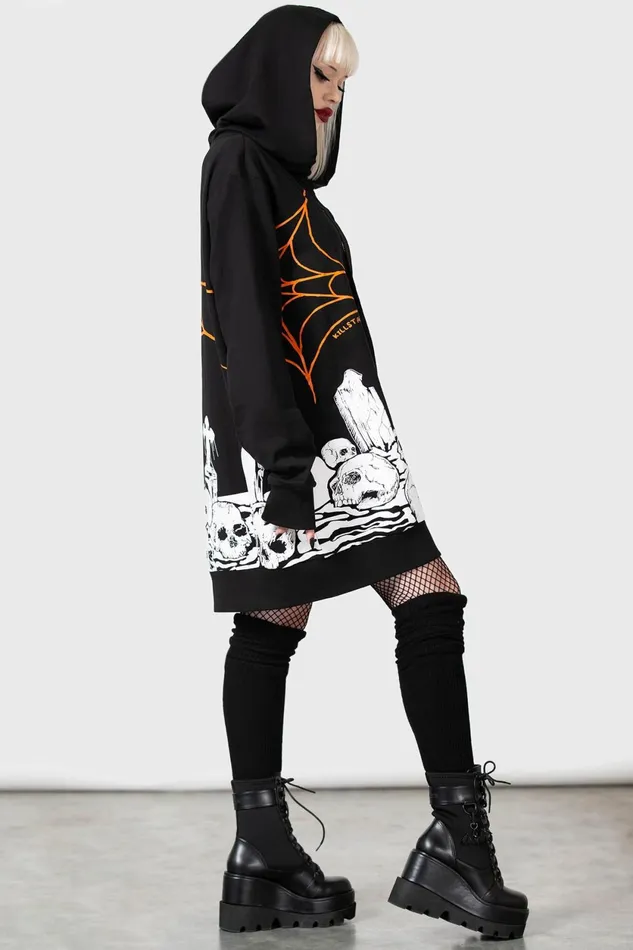 Women Hoodies Killstar Pumpkin Reaper Hoodie