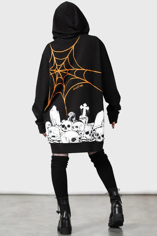 Women Hoodies Killstar Pumpkin Reaper Hoodie