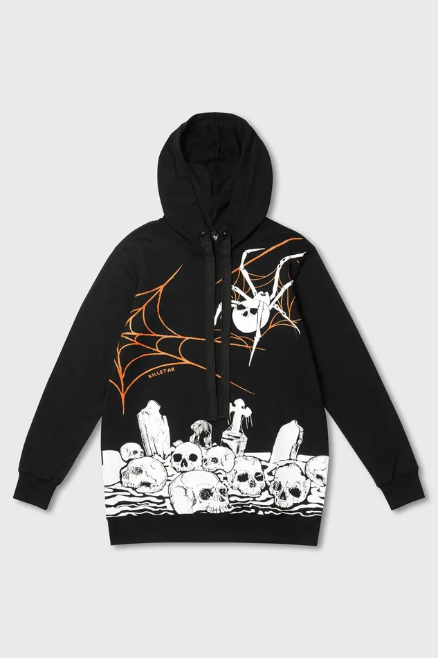 Women Hoodies Killstar Pumpkin Reaper Hoodie
