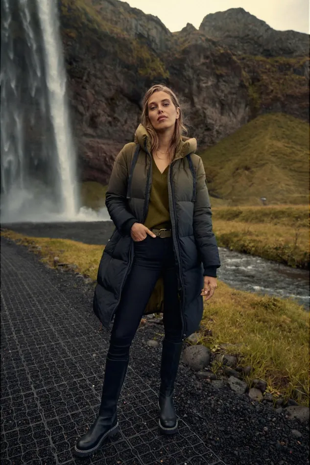 Women Jackets and Coats MOS MOSH MMNova Dip Dye Down Coat Fir Green