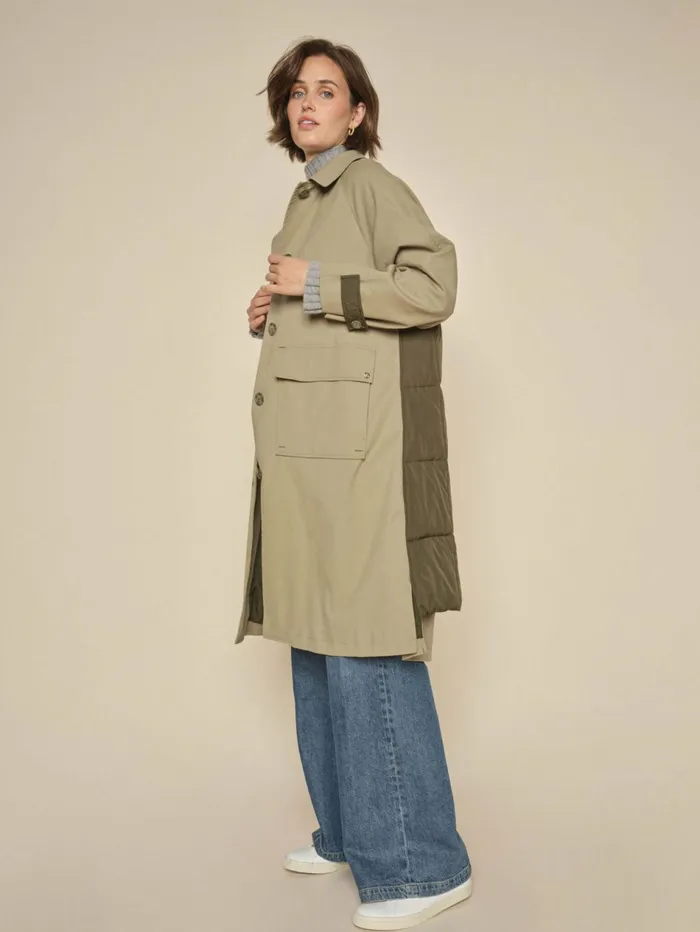 Women Jackets and Coats MOS MOSH MMSouza Trench Quilt Coat Mermaid
