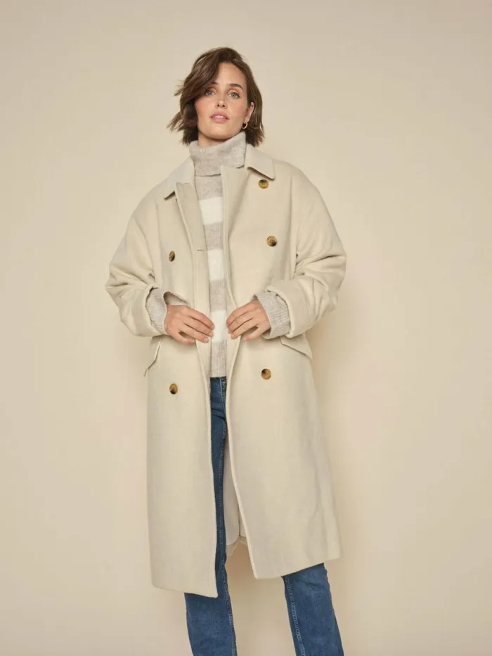 Women Jackets and Coats MOS MOSH MMVenice Wool Jacket Feather Gray