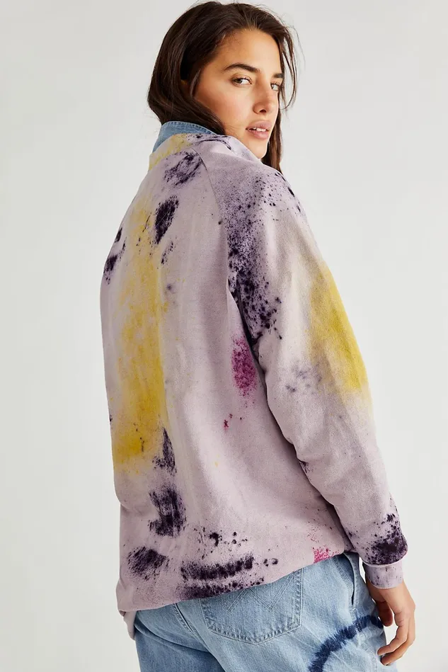 Women Jackets Free People Washed Bomber Jacket Washed Purple