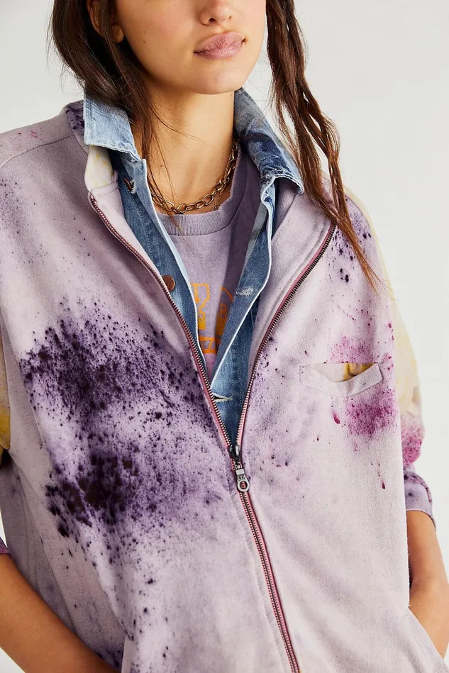 Women Jackets Free People Washed Bomber Jacket Washed Purple