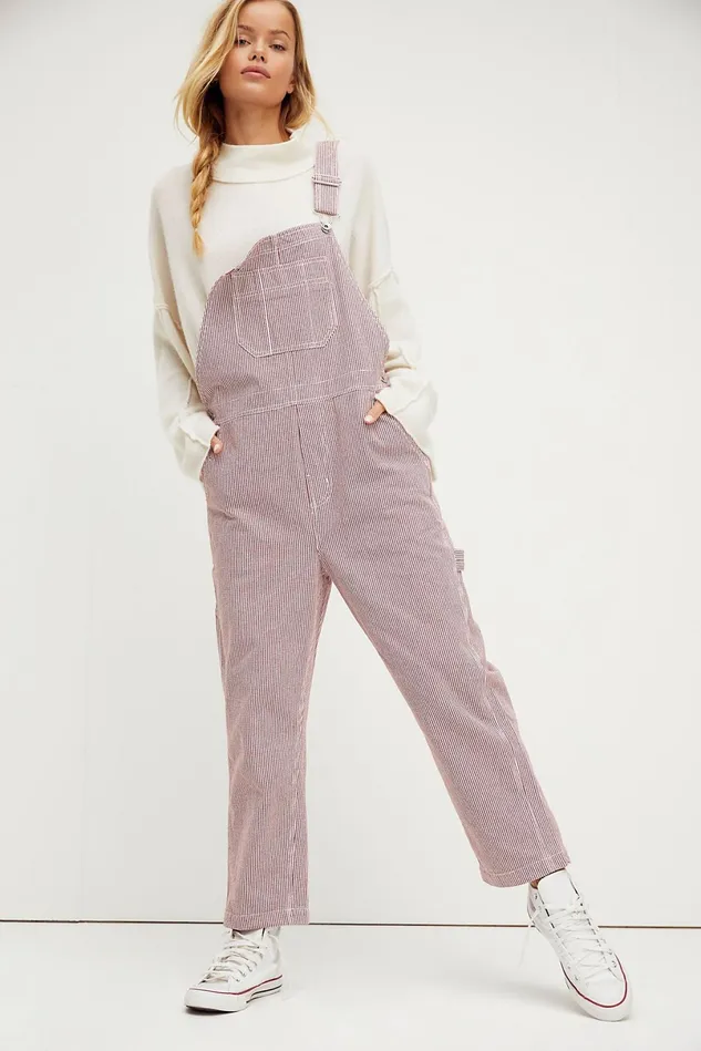 Women Jeans Free People Christina Overalls Cowhide