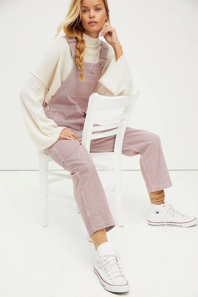 Women Jeans Free People Christina Overalls Cowhide