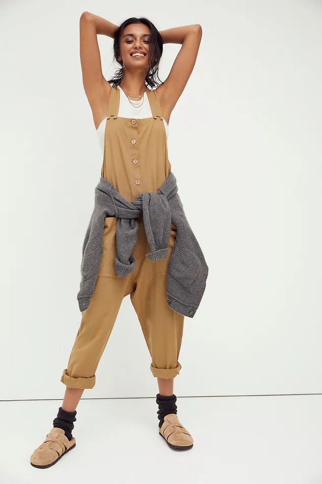 Women Jumpsuits Free People Not Over You Overalls Tropical Nut