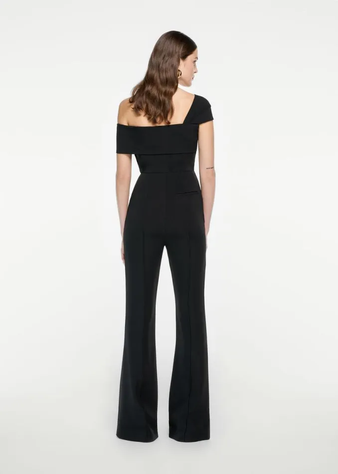 Women Jumpsuits Roland Mouret Asymmetric Twist Stretch Cady Jumpsuit