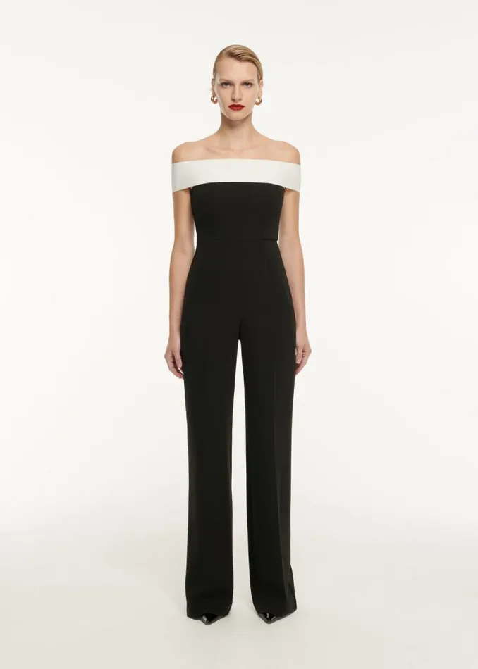 Women Jumpsuits Roland Mouret Off The Shoulder Stretch Cady Jumpsuit