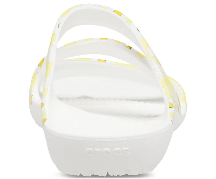 Women Kadee II Graphic Sandal White Yellow Daisy Crocs Sandals