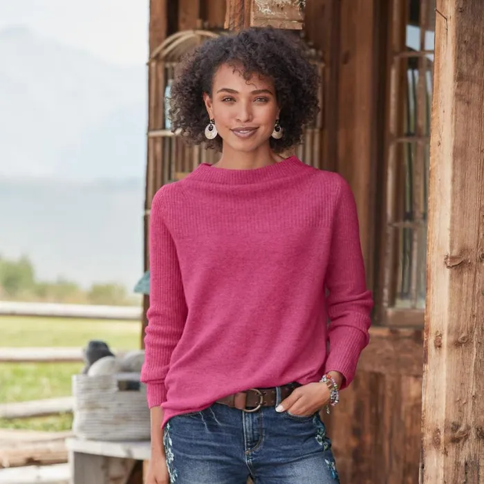 Women Kimia Cashmere Sweater Vibrntpink Sundance Catalog Sweaters Women Kimia Cashmere Sweater Vibrntpink Sundance Catalog Sweaters
