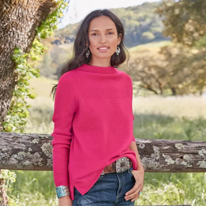 Women Kimia Cashmere Sweater Vibrntpink Sundance Catalog Sweaters Women Kimia Cashmere Sweater Vibrntpink Sundance Catalog Sweaters