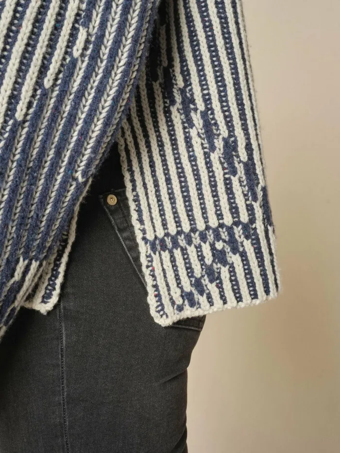 Women Knits MOS MOSH MMHelna Ikat Rollneck Knit Set Sail