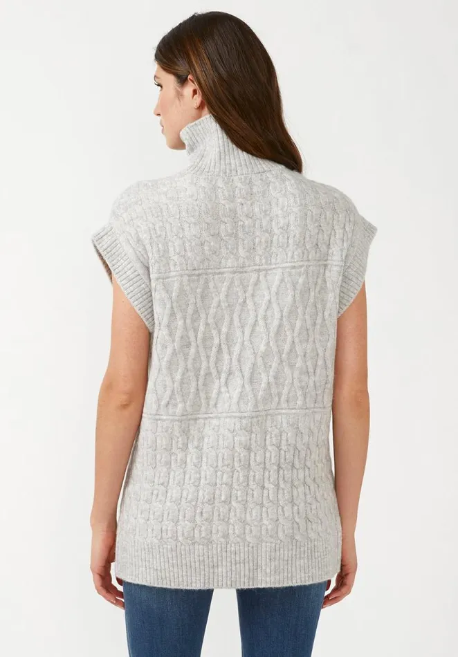 Women Lambert Light Heather Grey Women039s Tunic Vest Lt Hr Grey Buffalo David Bitton Sweaters