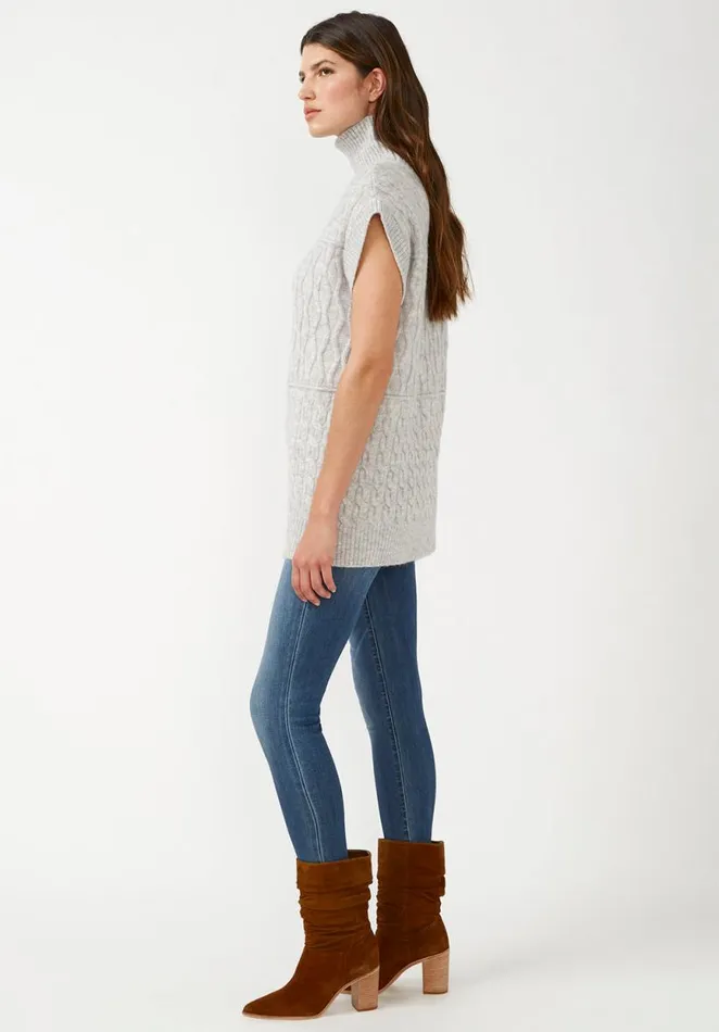 Women Lambert Light Heather Grey Women039s Tunic Vest Lt Hr Grey Buffalo David Bitton Sweaters