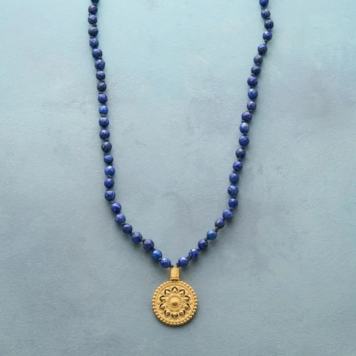 Women Lapis Mala Necklace Sundance Catalog Necklaces