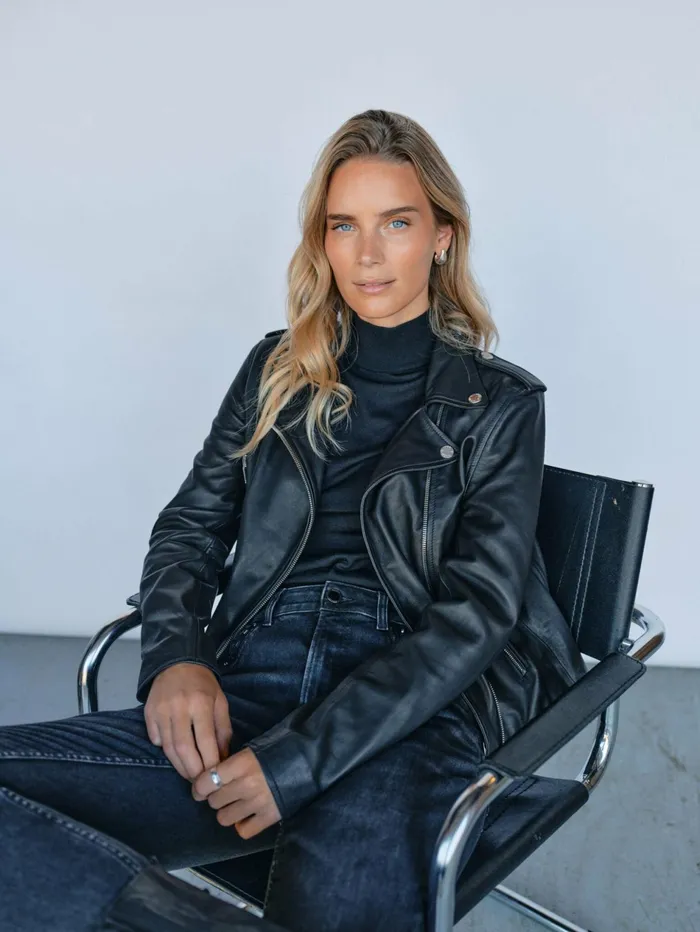 Women Leather MOS MOSH MMMitchel Mol Leather Jacket Black