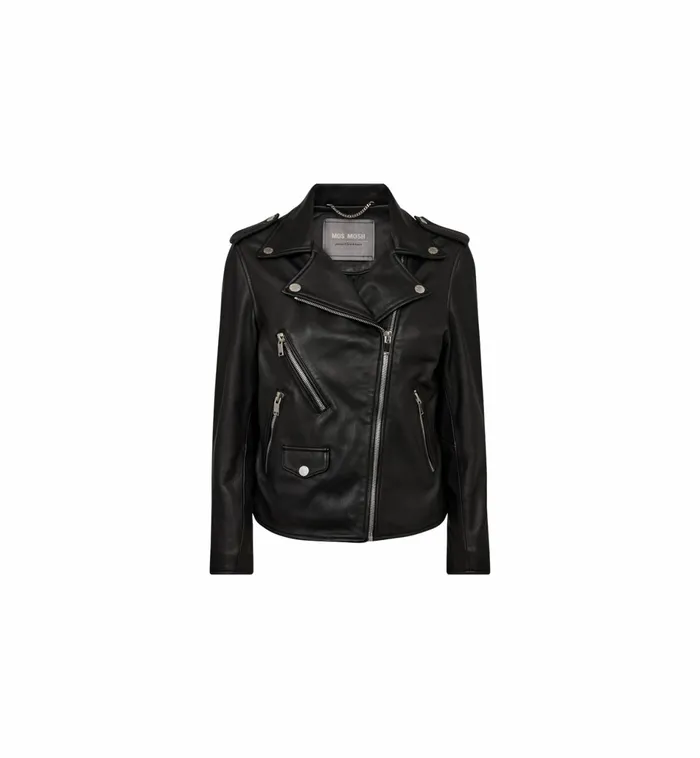Women Leather MOS MOSH MMMitchel Mol Leather Jacket Black