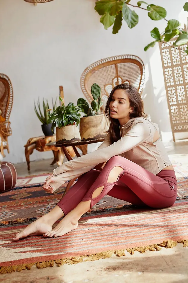Women Leggings Free People HighRise 34 Infinity Leggings Redwood