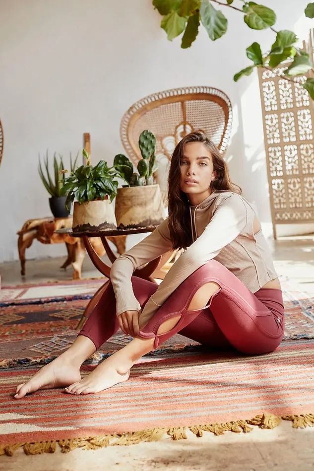 Women Leggings Free People HighRise 34 Infinity Leggings Redwood