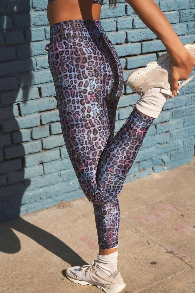 Women Leggings Free People Marina Animal Yoga Pants Animal