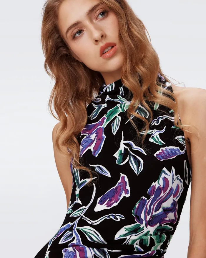 Women Libby Dress Huge Tulip Fields Violet DVF Dresses