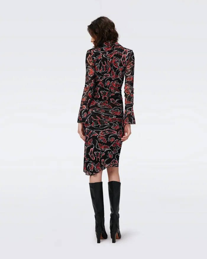 Women Lilly Mesh Dress Tiny Flutterfly DVF Dresses
