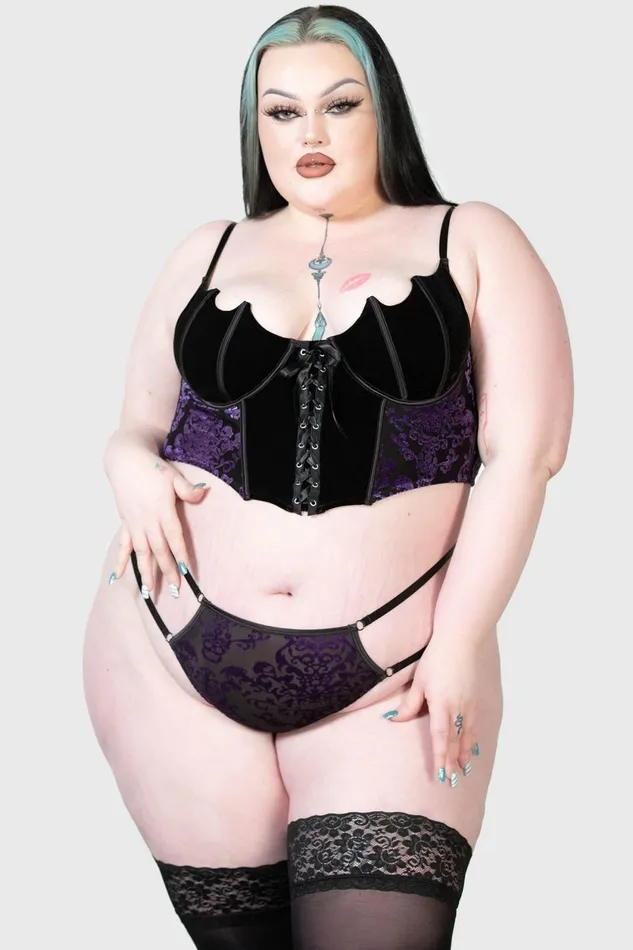 Women Lingerie Killstar Fang Burnout Velvet Panty