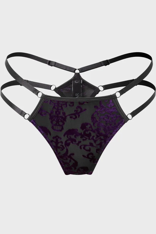 Women Lingerie Killstar Fang Burnout Velvet Panty