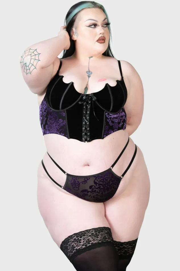 Women Lingerie Killstar Fang Burnout Velvet Panty