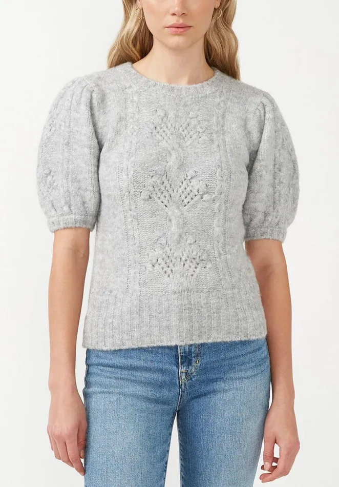 Women Lissa Light Heather Grey Women039s Short Sleeve Sweater Lt Hr Grey Buffalo David Bitton Sweaters Women Lissa Light Heather Grey Women039s Short Sleeve Sweater Lt Hr Grey Buffalo David Bitton Sweaters