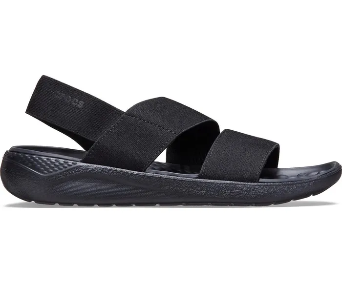 Women LiteRide Stretch Sandal Black Black Crocs Sandals