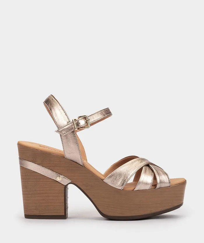 Women Liubliana Metallic 8211 Heeled Sandals Pedro Miralles